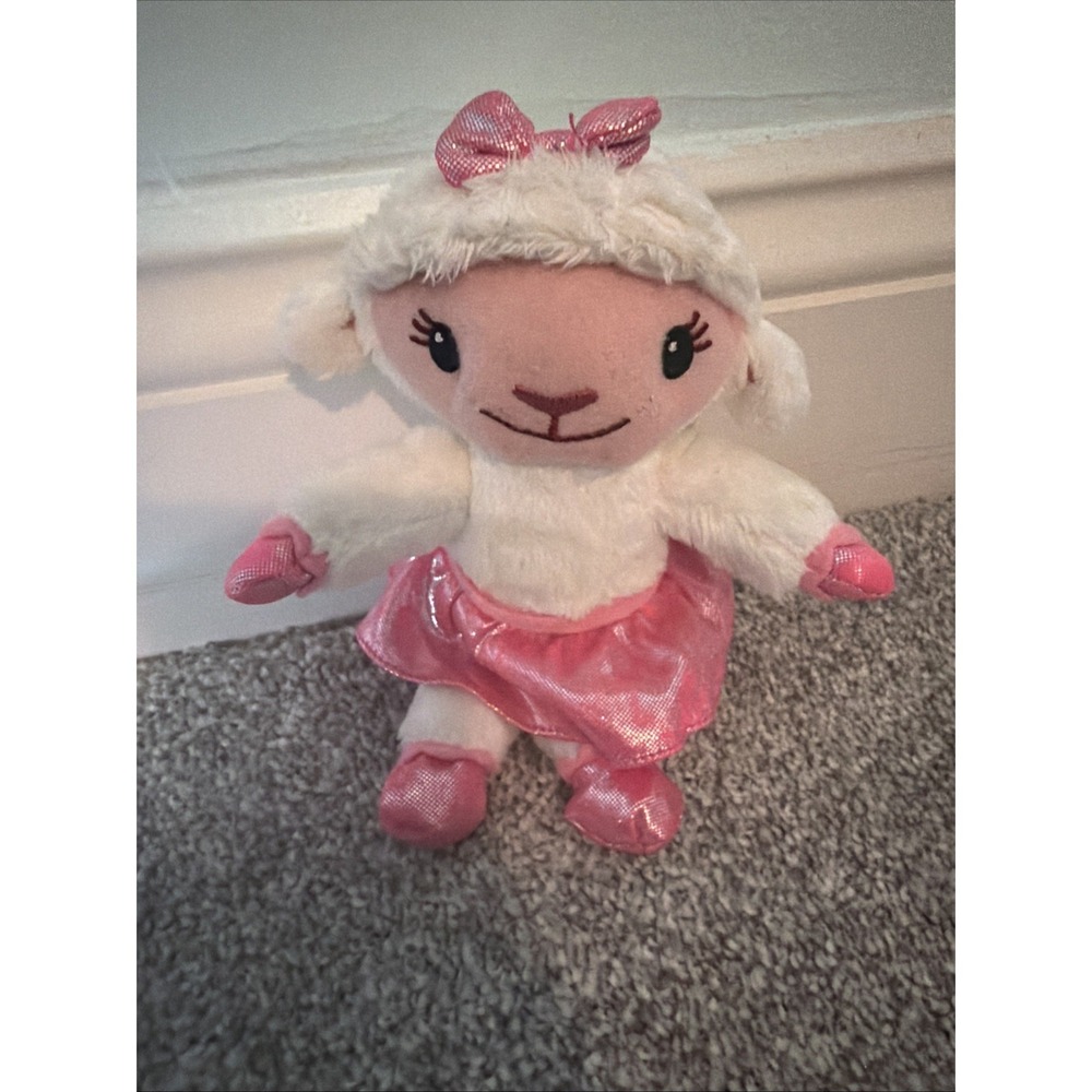 Disney Ty Lambie Plush Doc McStuffins Lamb 7" Bean Bottom Pink TuTu